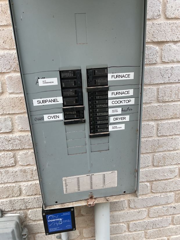 Exterior panel in Georgetown with a PSP Vortex Series R surge protector mounted below