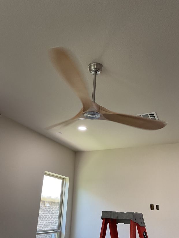 New ceiling fan installed in a Round Rock home