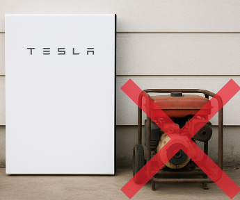 Generators vs. Battery Backup: Why Tesla Powerwall Is the Smarter, Safer Choice for Homeowners